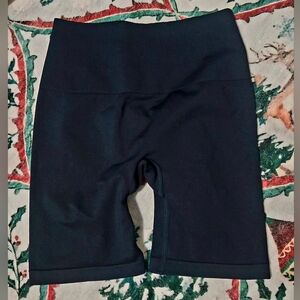 Women's Navy Blue High-Waisted Shorts. X-Small, 7" Inseam Sculpt Form Collection